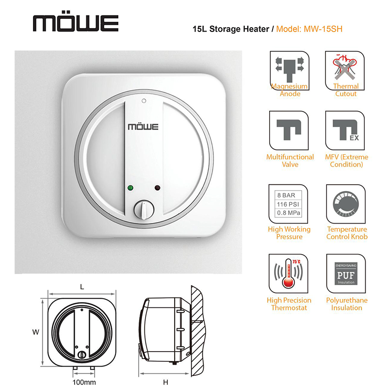 MOWE MW-15SH 15L STORAGE HEATER